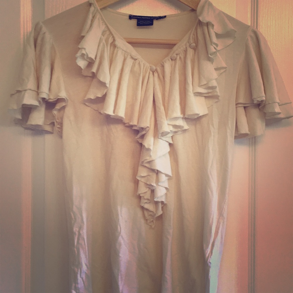 Beautiful ivory ruffle top